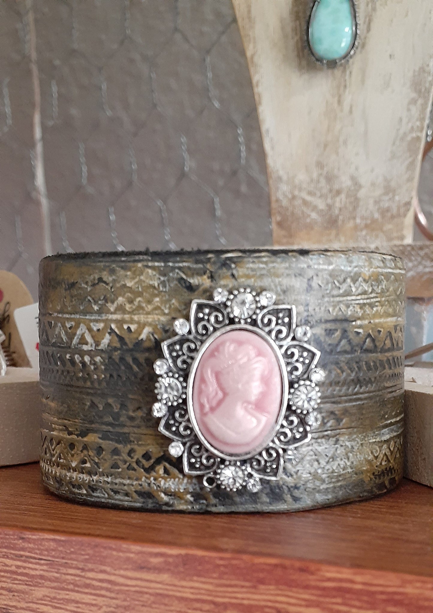 Small Leatherand Concho Cuff Collection