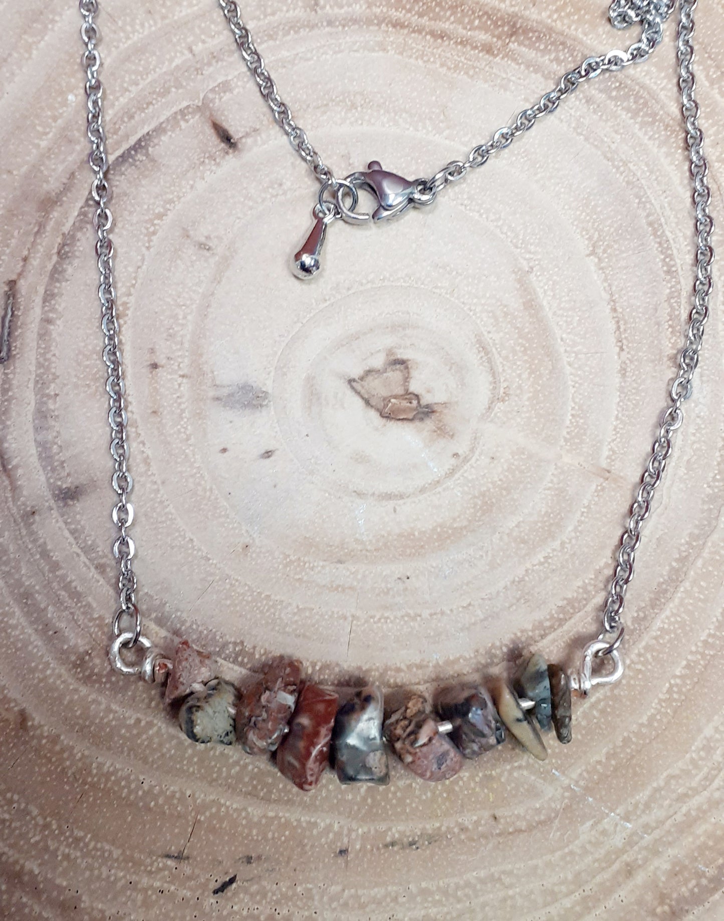 Jasper Chip Choker Necklace