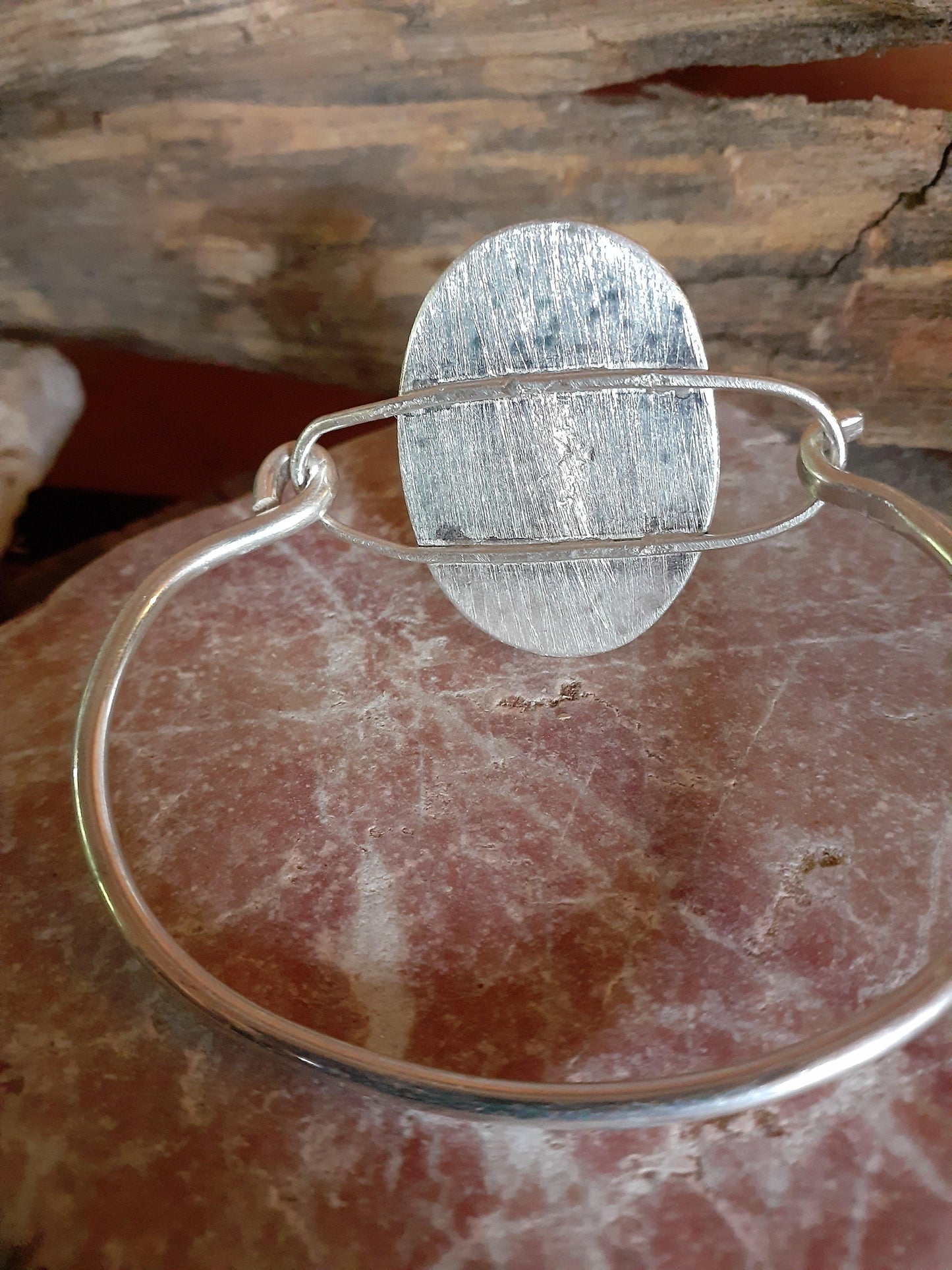 Statement Moonstone Tension Bracelet - WarmRainyDay