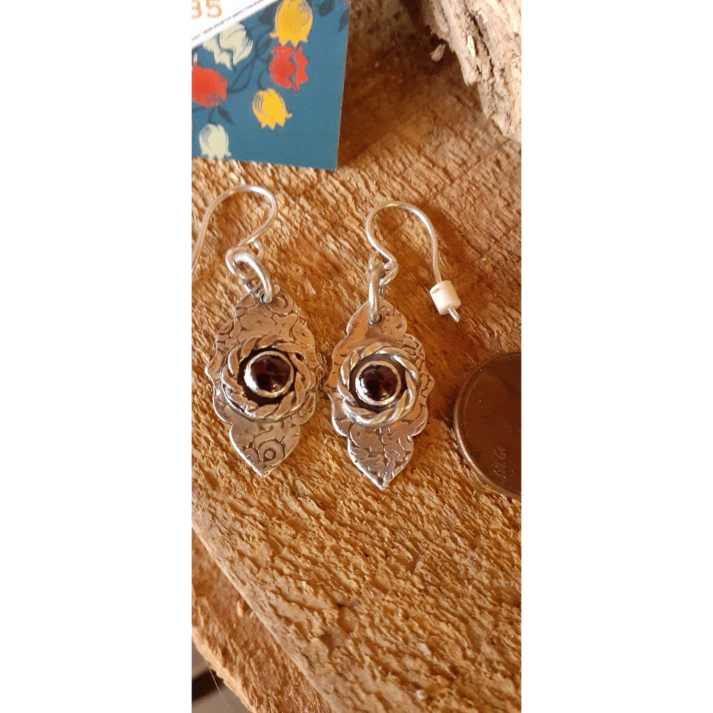 Garnet and Sterling Earrings|WRD - WarmRainyDay