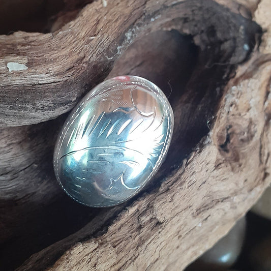 Hollow Formed Ingraved Ring in Sterling |WRD - WarmRainyDay