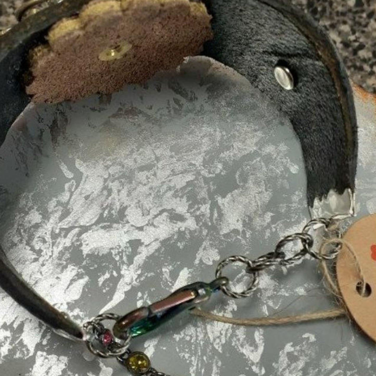 Leather with Bling, adjustable bracelet|WRD - WarmRainyDay