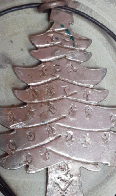 Copper Christmas Tree Pendant|WRD - WarmRainyDay