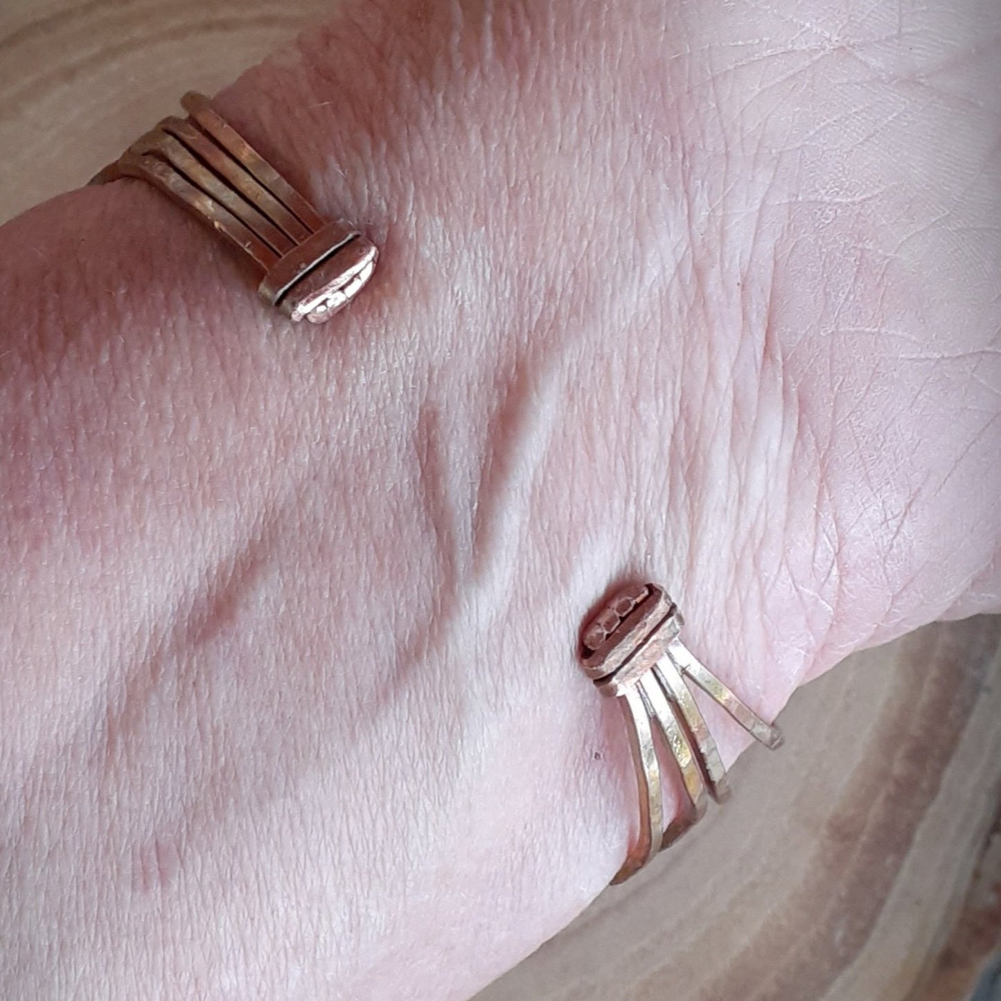 Labradorite Heart Copper Bracelet Cuff |WRD - WarmRainyDay