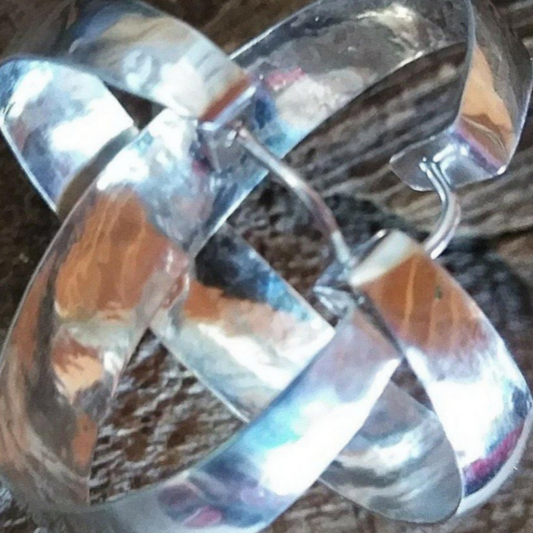 Sterling Synclastic Hoop Earrings | WRD - WarmRainyDay