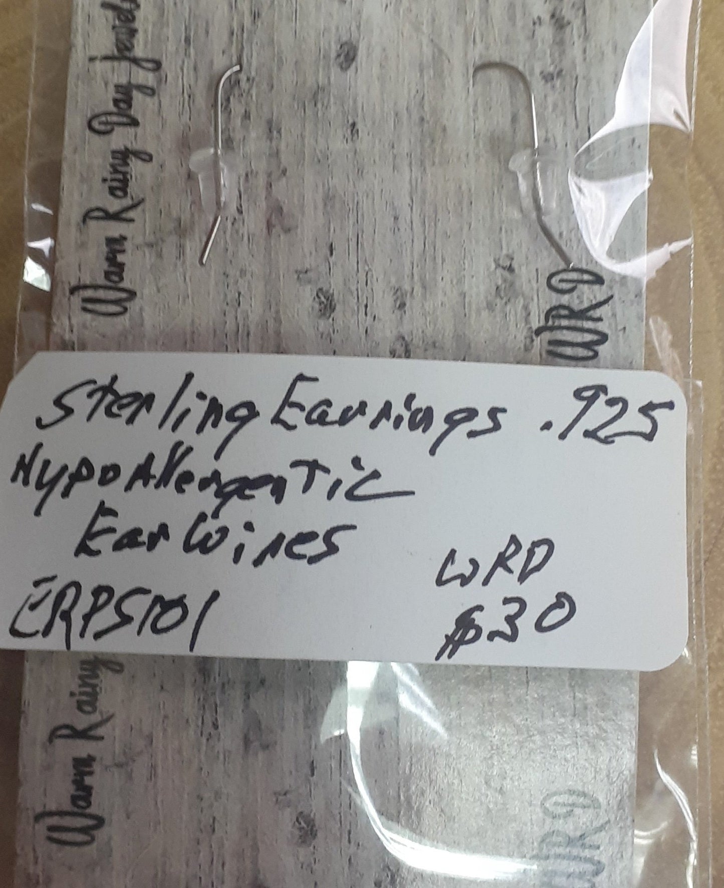 Sterling "Pencil" Style Dangling Earrings |WRD - WarmRainyDay