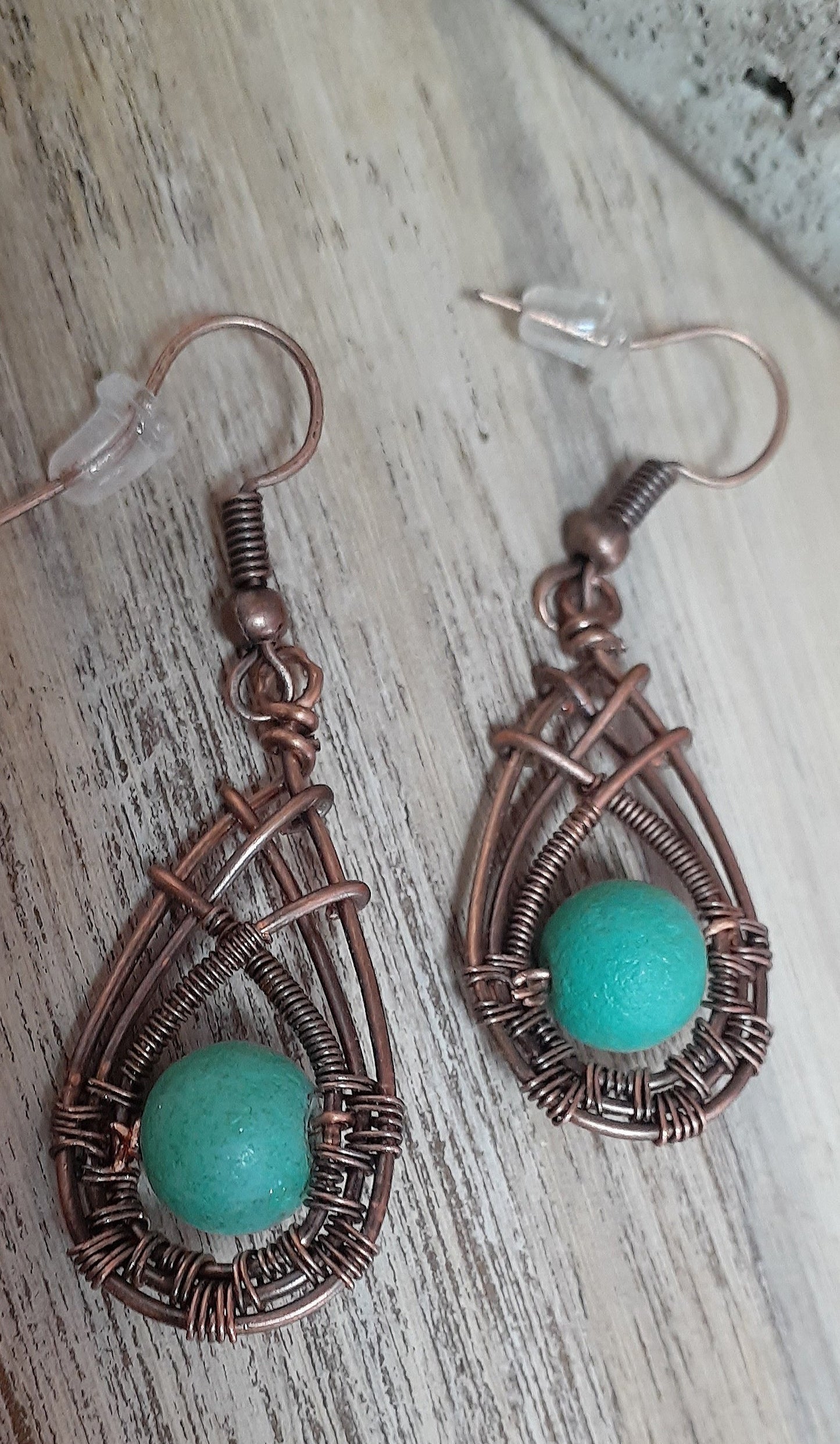 Wire Work Copper Earring | WRD - WarmRainyDay