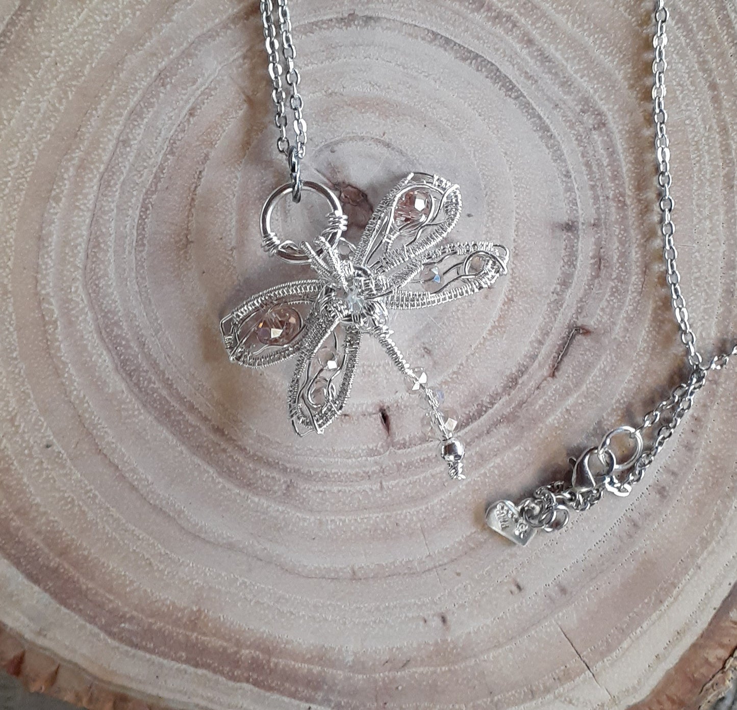 Woven Dragonfly Necklace Copper, Silver |WRD - WarmRainyDay