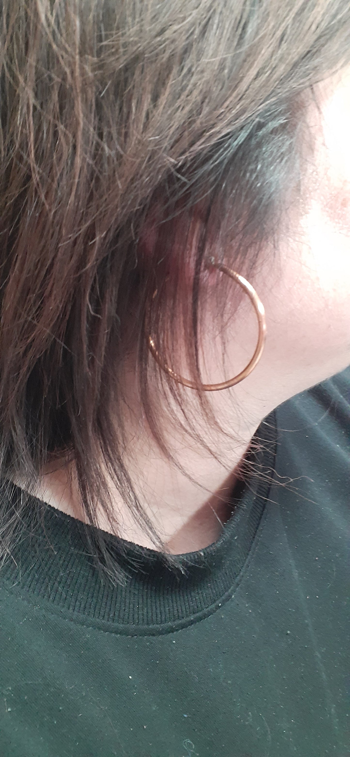 Large Copper Hoop Earrings|WRD - WarmRainyDay