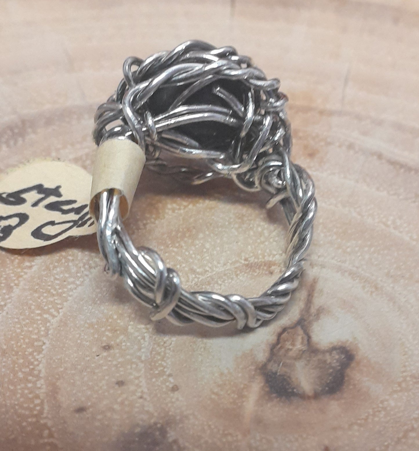 Wire Woven Black Onyx Ring|WRD