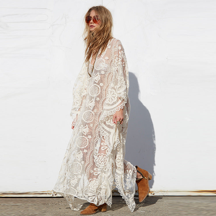 Hippie Boho Lace Beach Party Dress WarmRainyDay.com Hippie Boho Lace Beach Party Dress WarmRainyDay.com