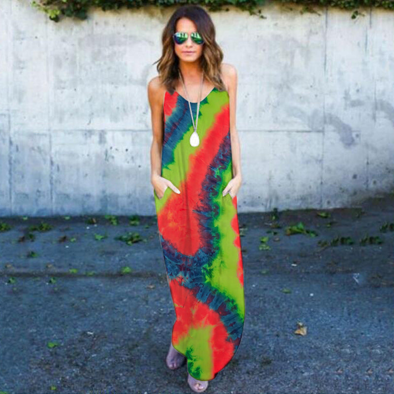 Tie-dye print dress