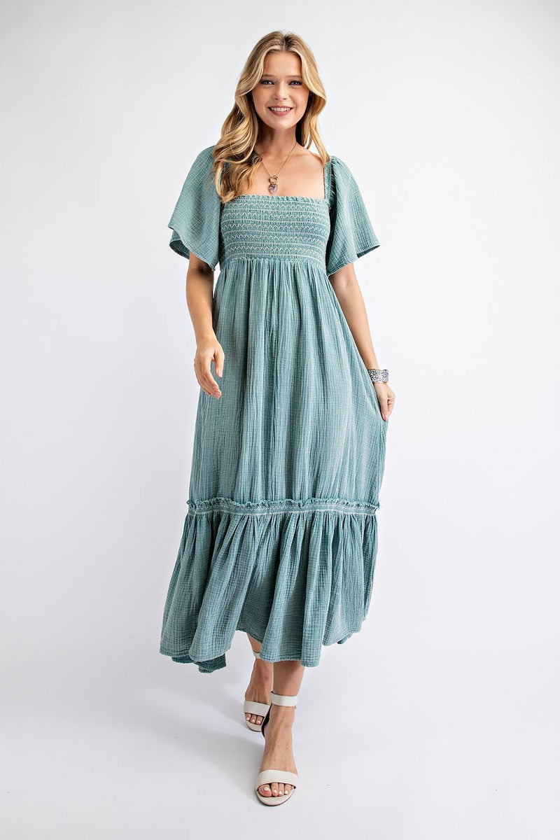 gauze maxi dress Grenada Gauze Maxi Dress – RESORT-CHIC OMK BOUTIQUE main image 1
