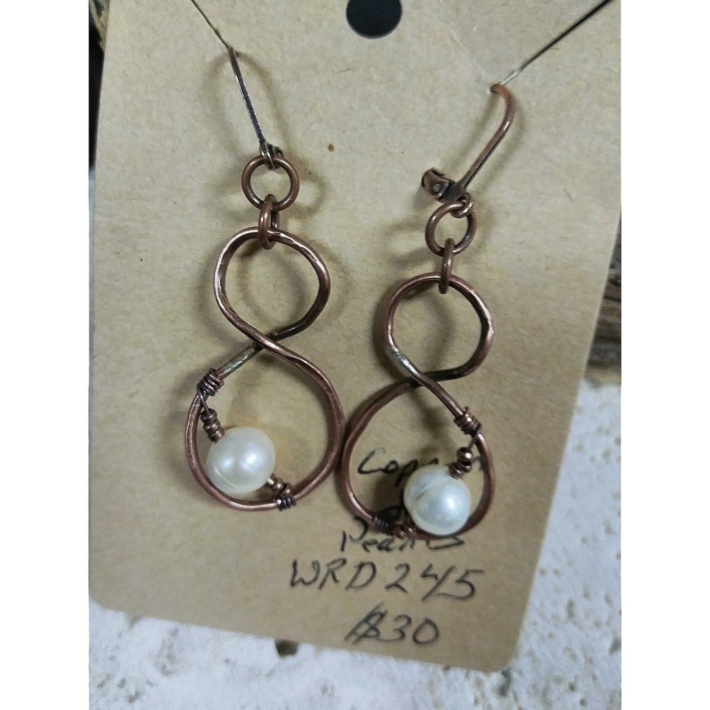 Cultured Pearls in Copper - WarmRainyDay