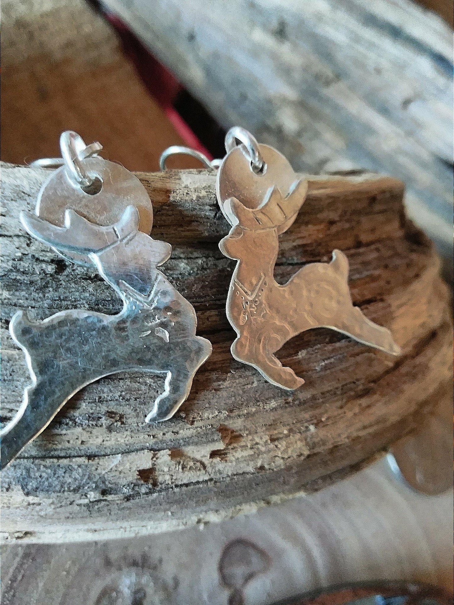 Sterling Reindeer Earrings - WarmRainyDay