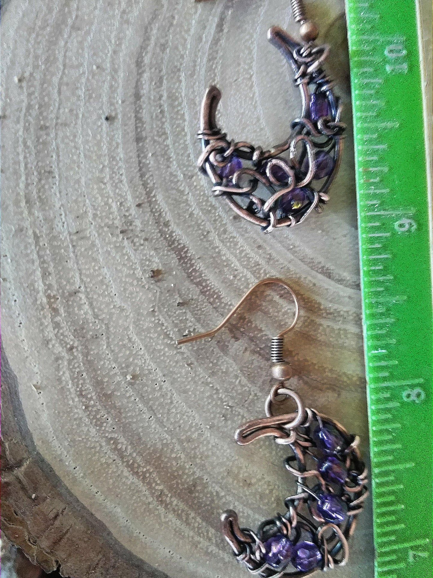 Over The Moon Copper Earrings - WarmRainyDay
