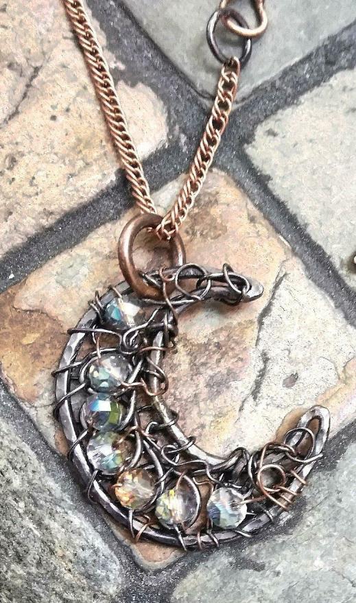 Copper Moon Set-Necklace and Earrings/WRD - WarmRainyDay