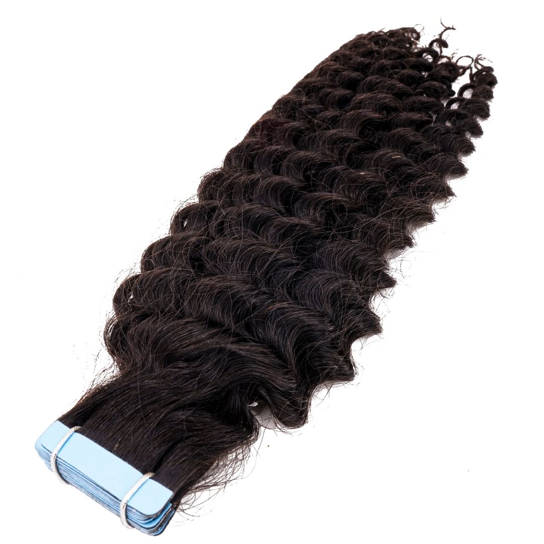 Kinky Curly Tape-In Extensions - WarmRainyDay