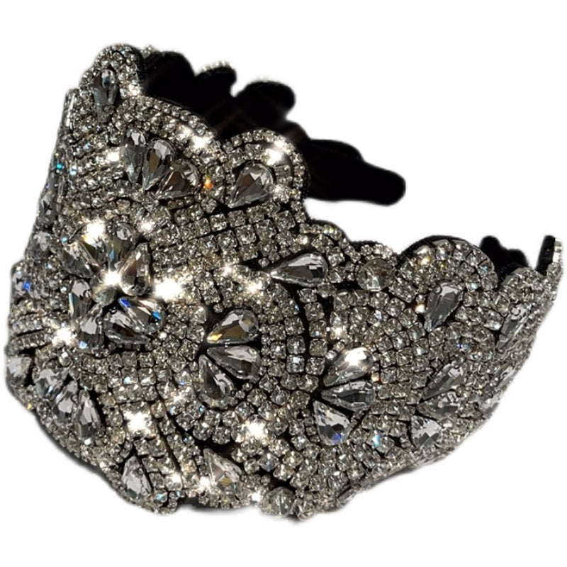 Women's Hair Clip Wide Brim Rhinestone Hair Band Headwear