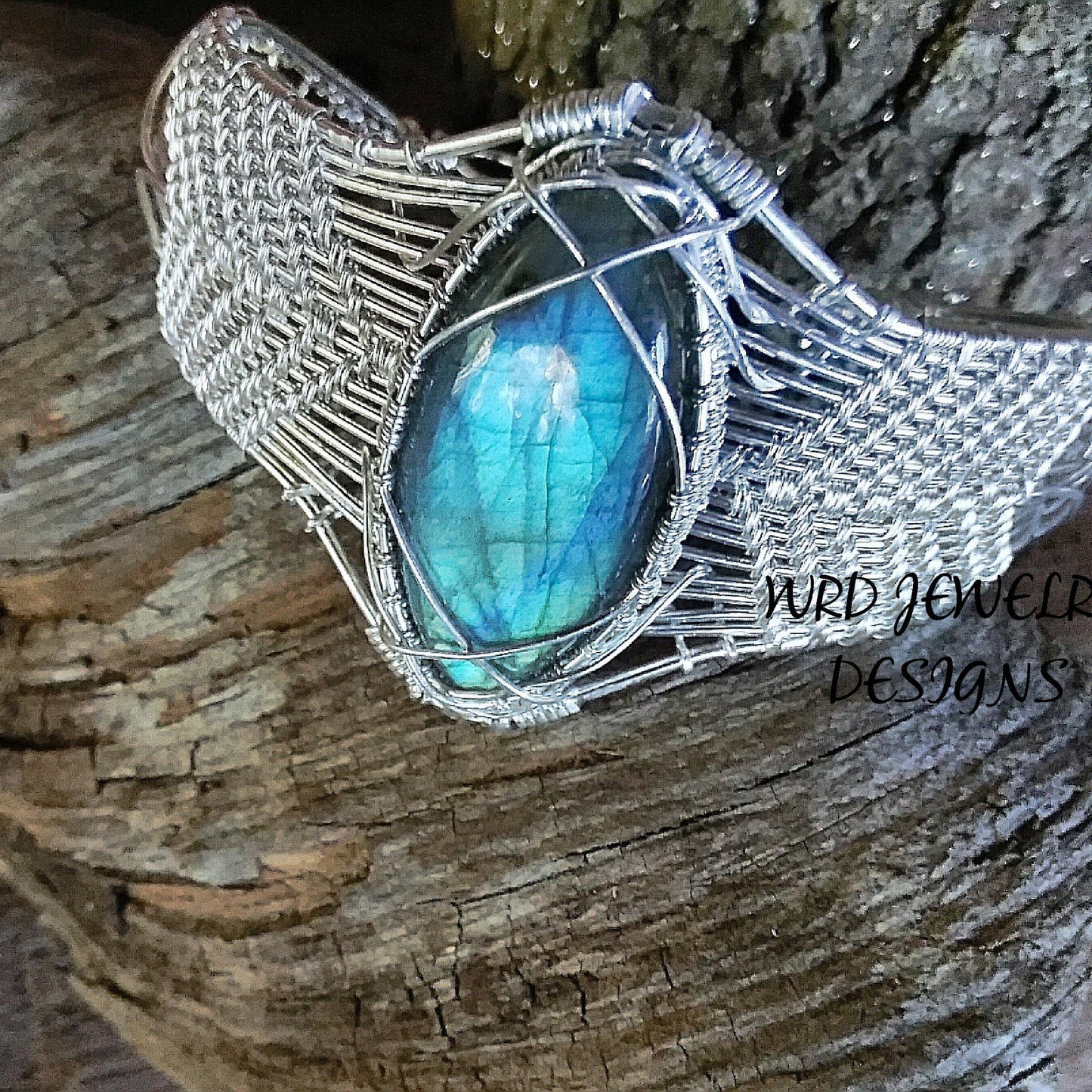 Custom Large Wire Woven Cuff - WarmRainyDay