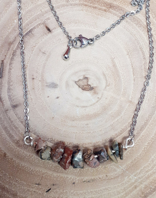 Jasper Chip Choker Necklace