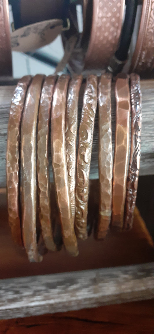 Copper Bangle Bracelets Thicker