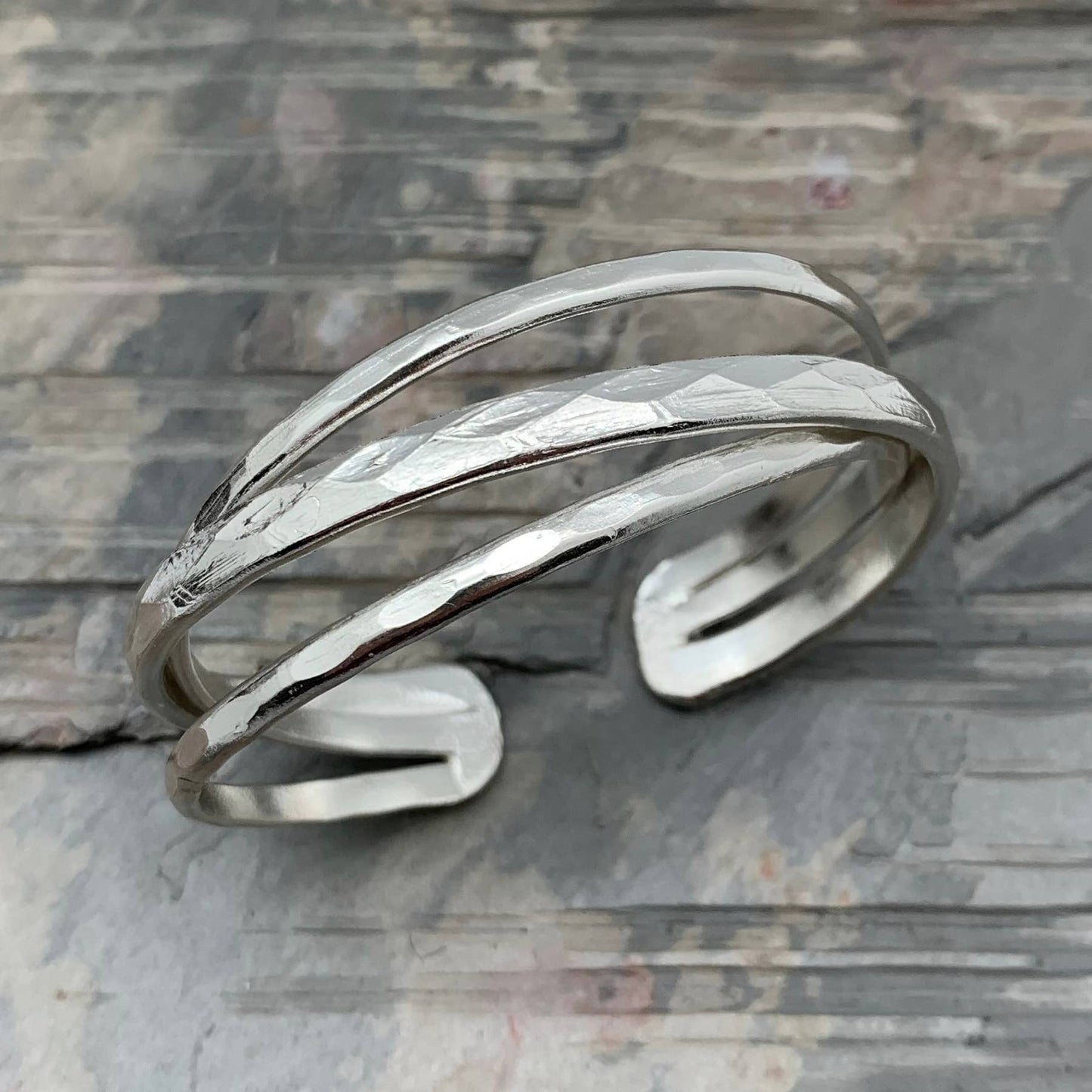 Silver Plated Adjustable Cuff Bracelet by ANJU