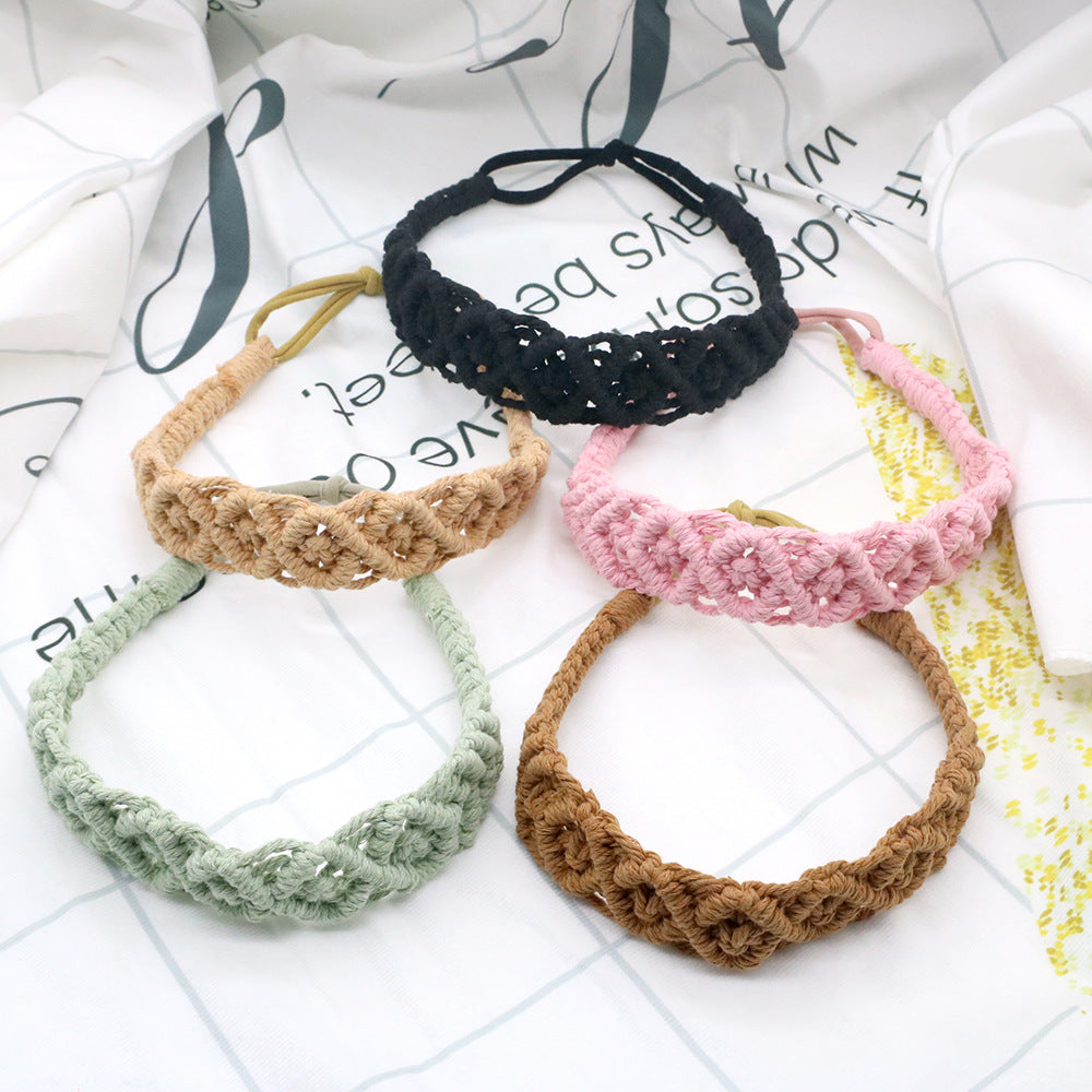 New Boho Hand Braided Cotton Rope Headband