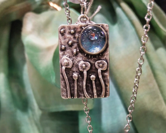 Mini Pendant Necklace Hand Crafted Resin