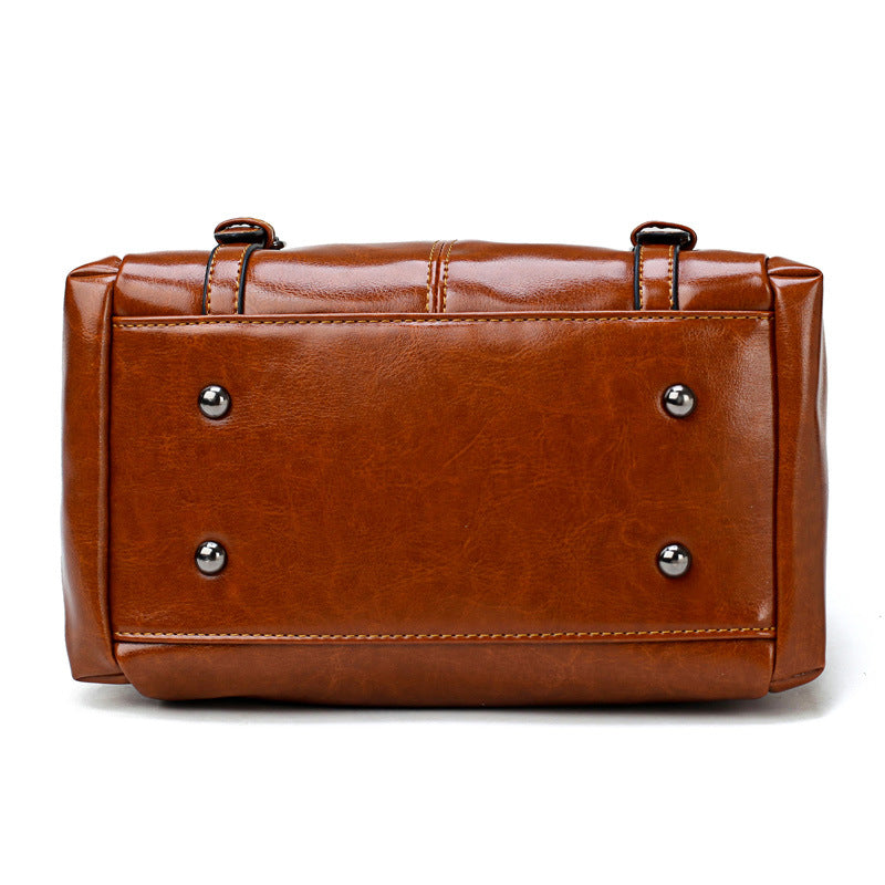 Special Offer Vintage, Leather Shoulder Bag with Riveting Decoration