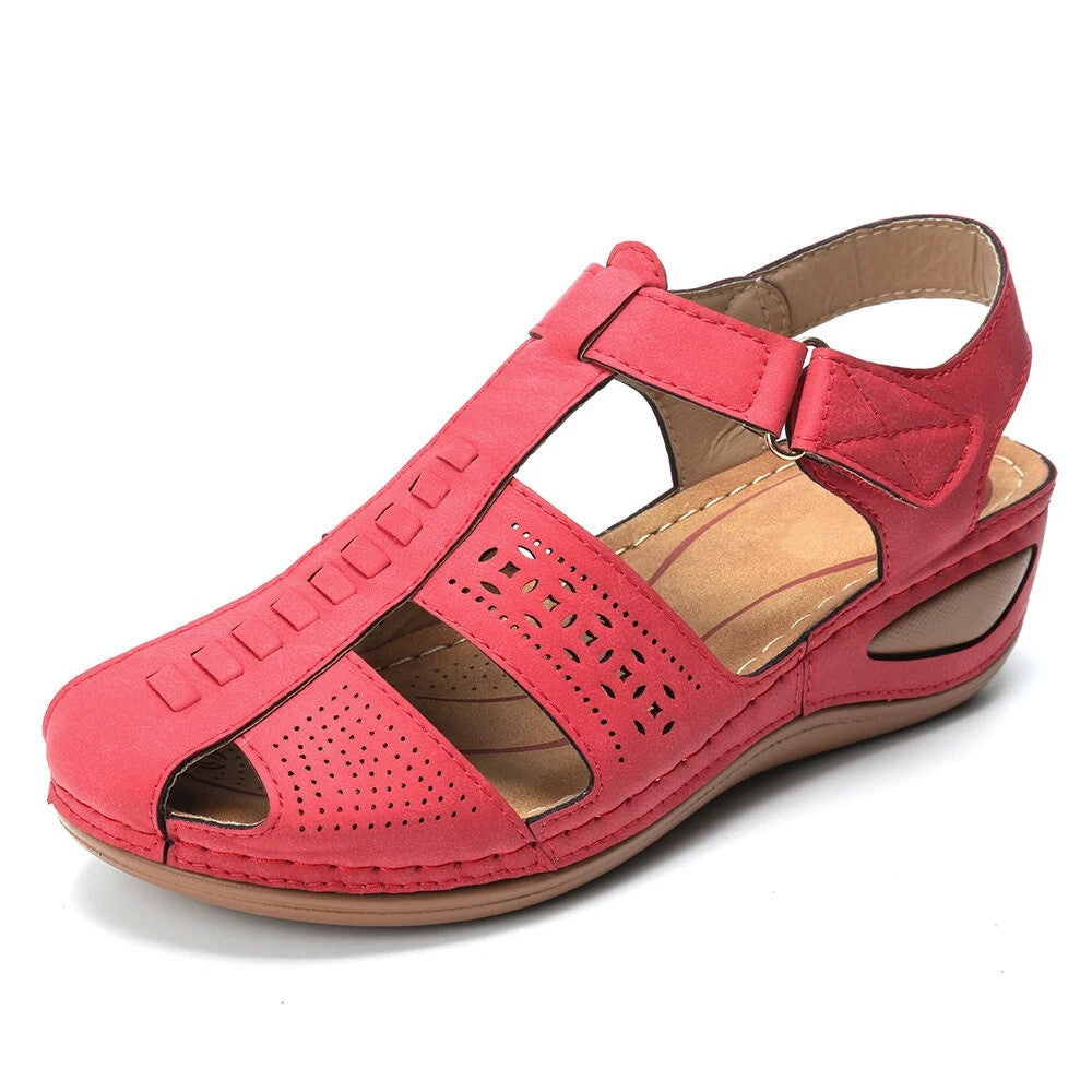 Foreign Trade Sandals,Large Size Women Outer Pierced Shoes, Women Shoes, Summer 2021 Fashion Mid-Heel Soft Women Sandals