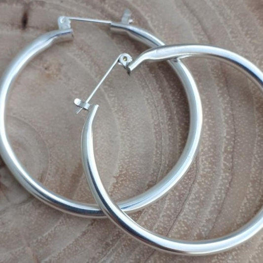 Argentium Hoop Earrings|WRD - WarmRainyDay