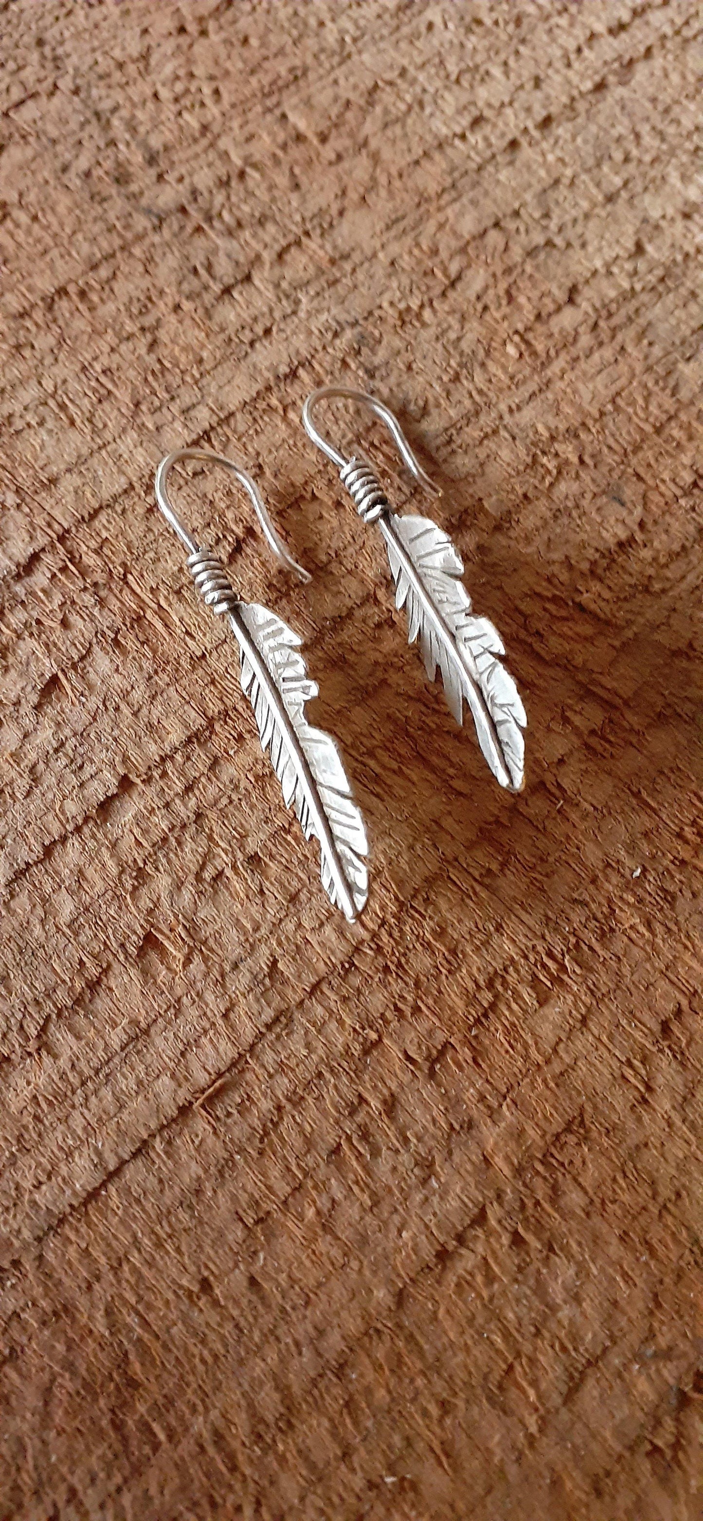 Sterling Feather Earrings|WRD - WarmRainyDay