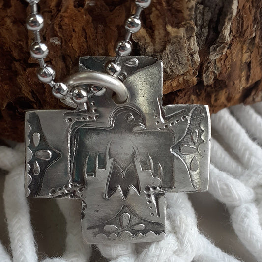 Southwestern Style Sterling Cross Necklace |WRD - WarmRainyDay