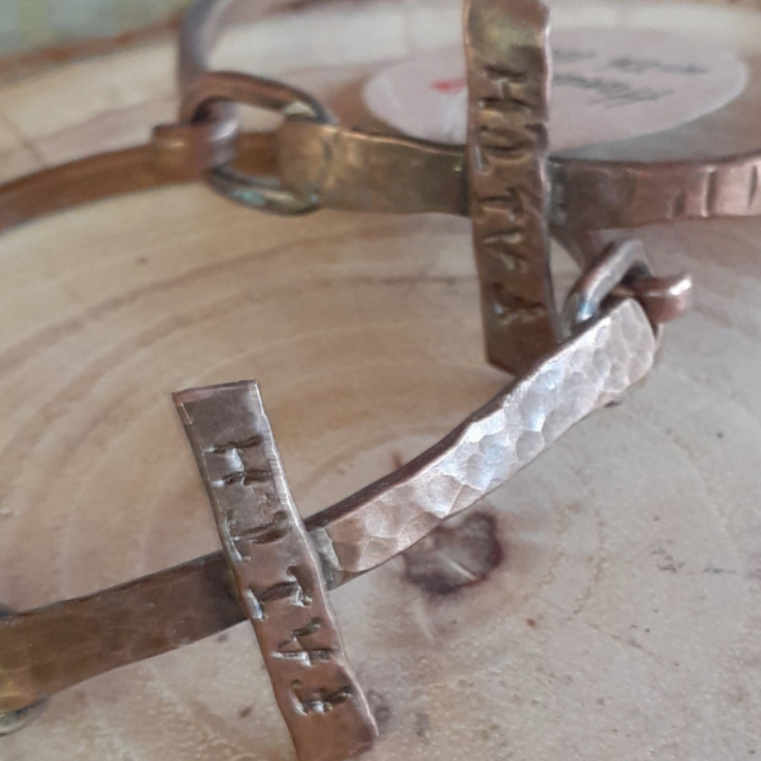 Copper Cross Tension Bracelet |WRD - WarmRainyDay