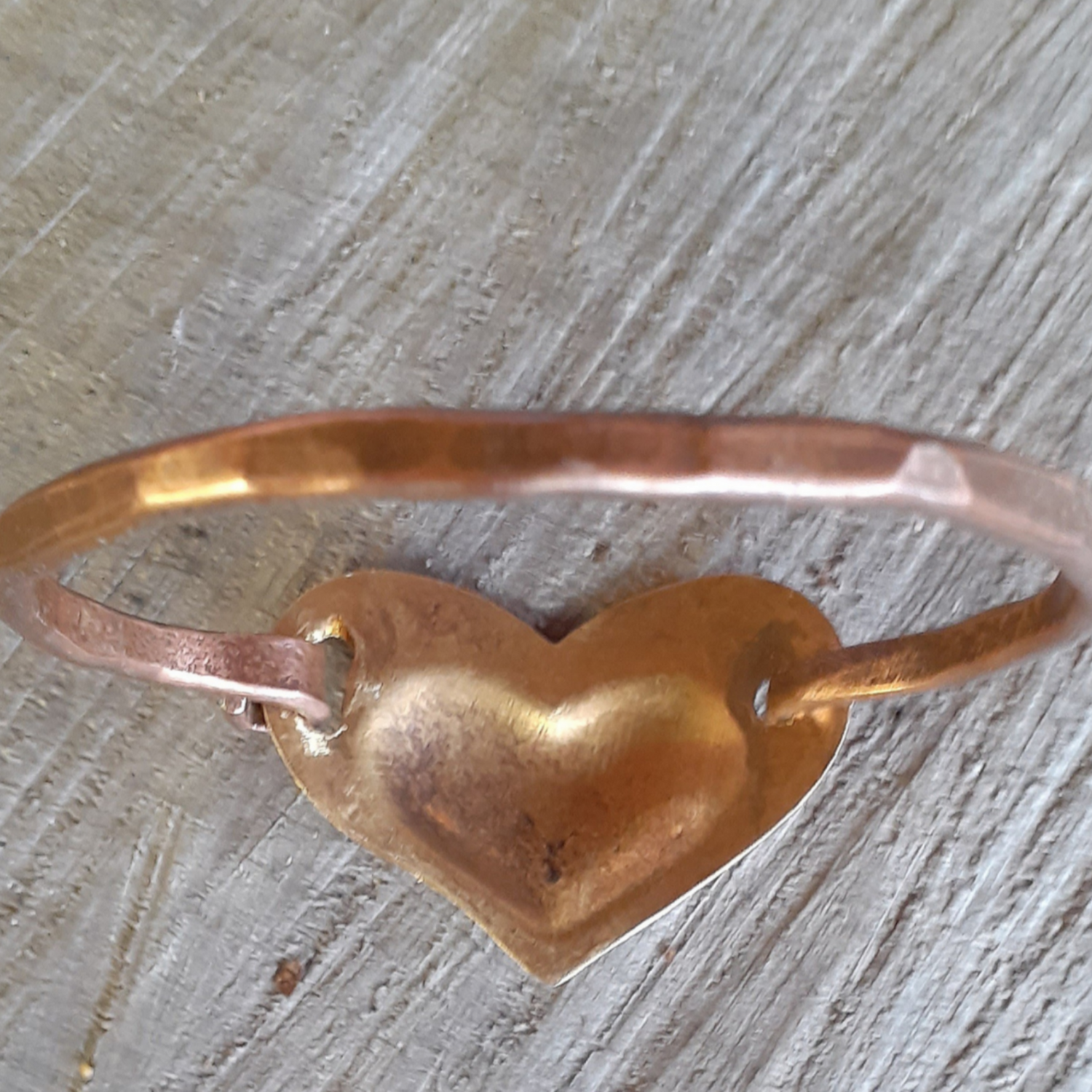 Mixed Metal Puffy Heart Bracelet |WRD - WarmRainyDay