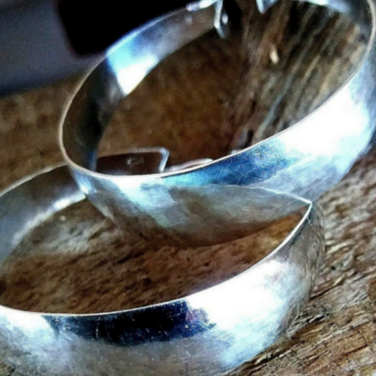 Sterling Synclastic Hoop Earrings | WRD - WarmRainyDay