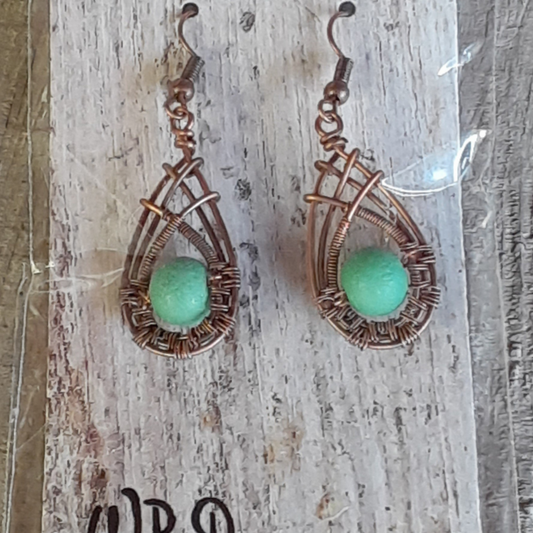 Wirework Beaded Earrings |WRD - WarmRainyDay