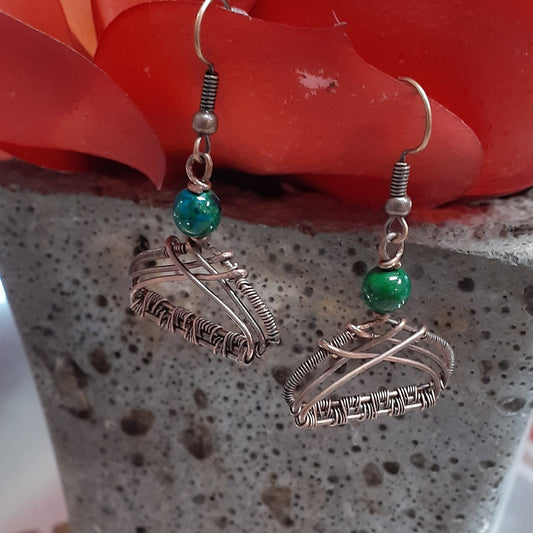 Copper Wire Earrings | WRD - WarmRainyDay