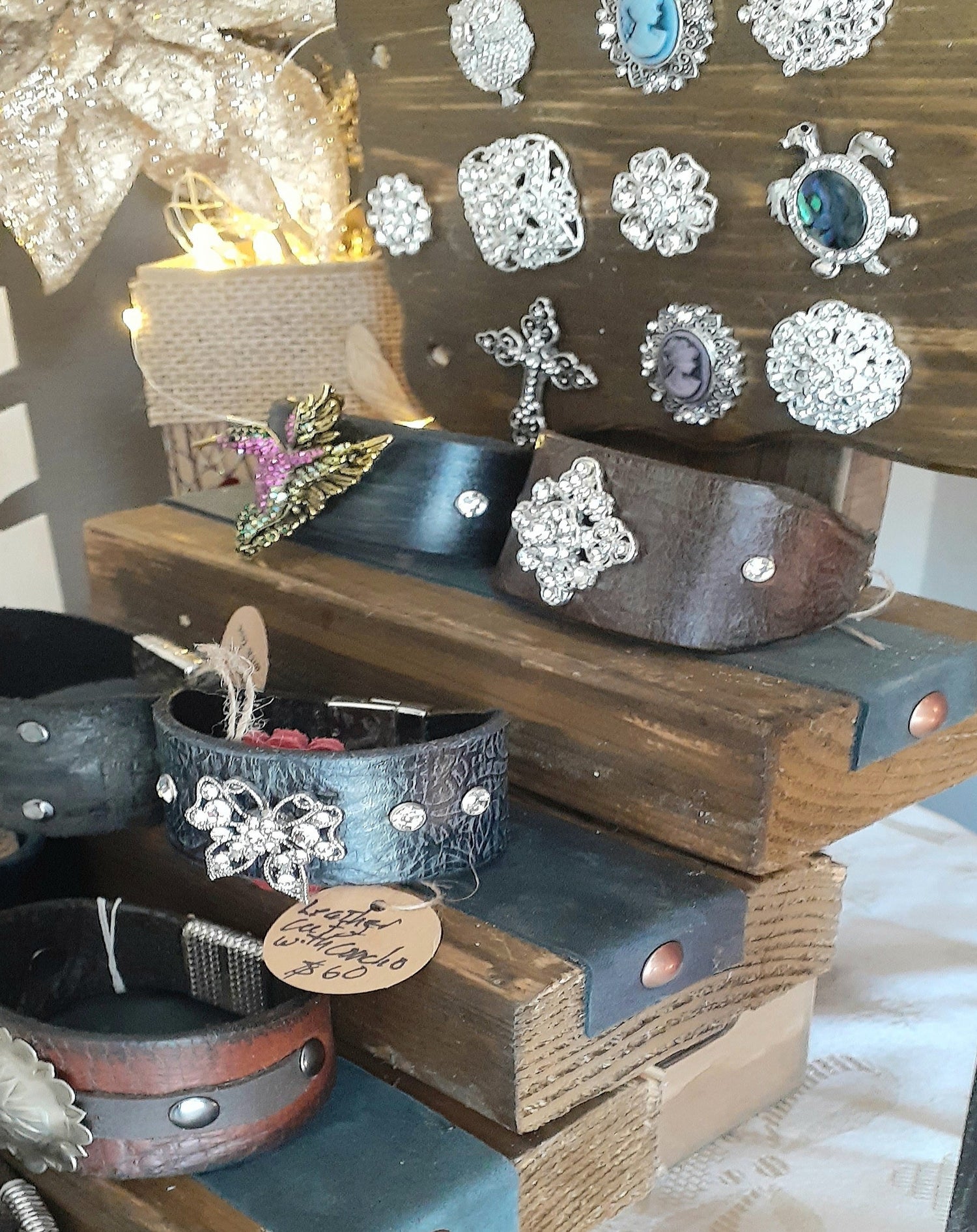 Leather Cuffs and large Display |WRD - WarmRainyDay