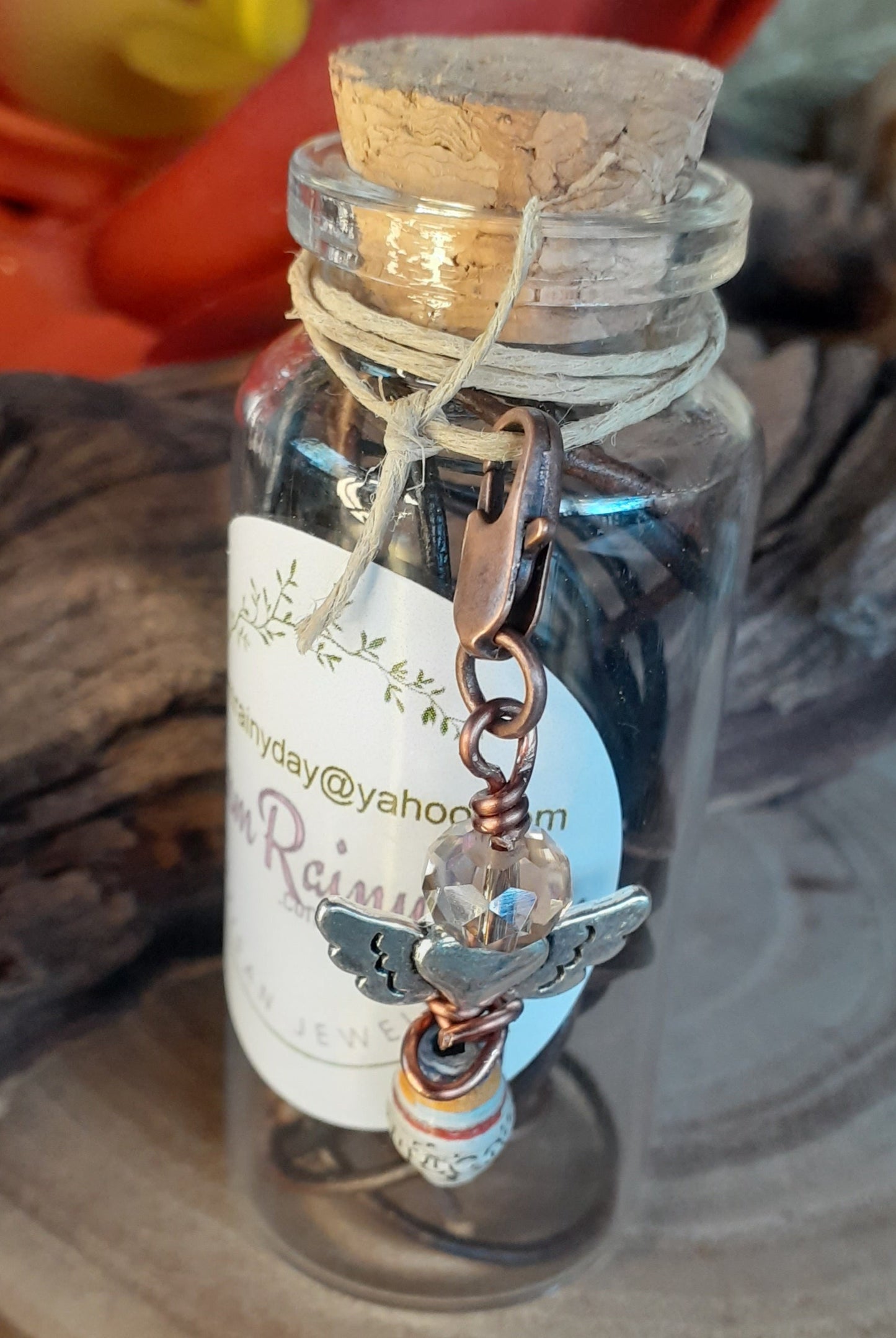 Angel Charm Necklace Bottle | WRD - WarmRainyDay