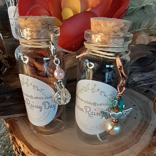 Angel Charm Necklace Bottle | WRD - WarmRainyDay