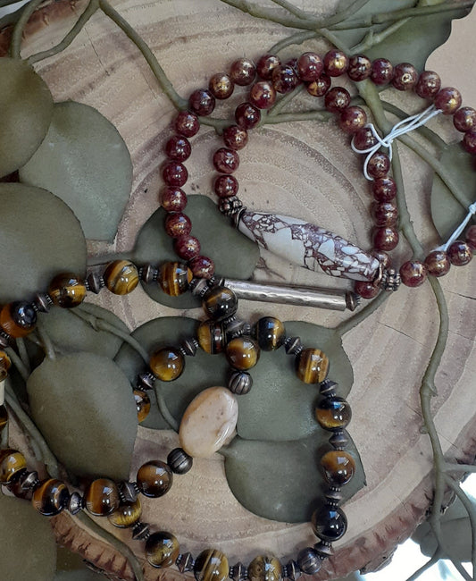 Bracelet collection, brown, wholesale - WarmRainyDay