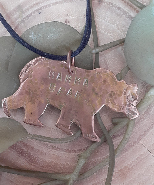 Mama Bear Copper Pendant Charm|WRD - WarmRainyDay