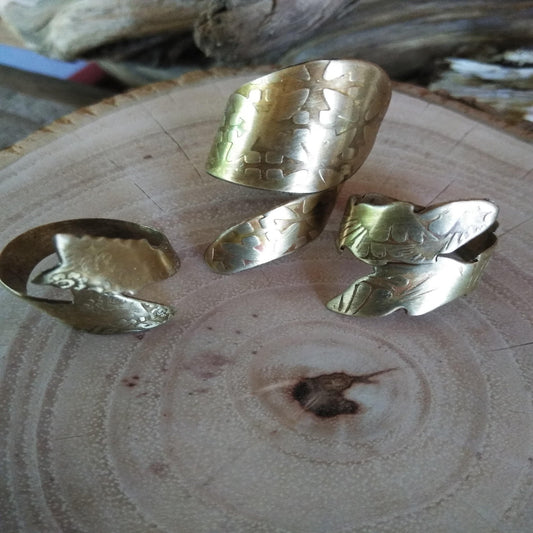 Brass Wrap Round Rings - WarmRainyDay