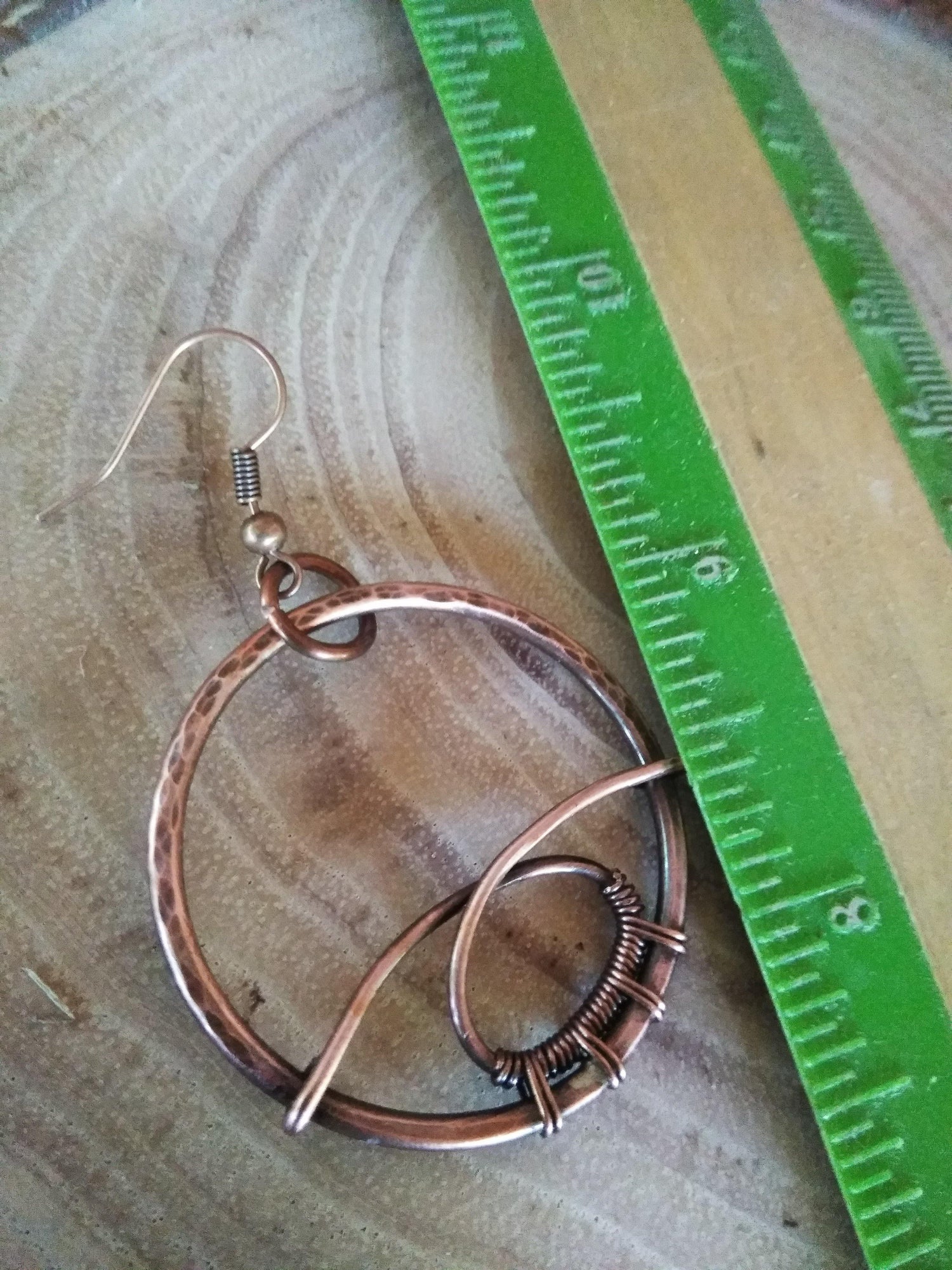 Woven Copper Hoops - WarmRainyDay