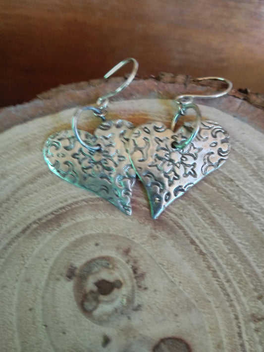 Sterling Heart Earrings|WRD - WarmRainyDay