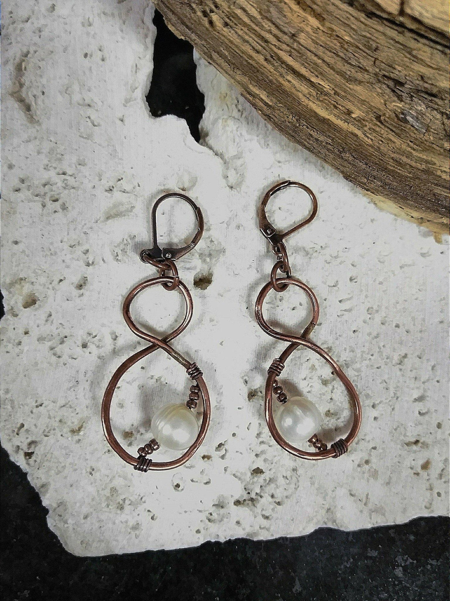 Cultured Pearls in Copper - WarmRainyDay
