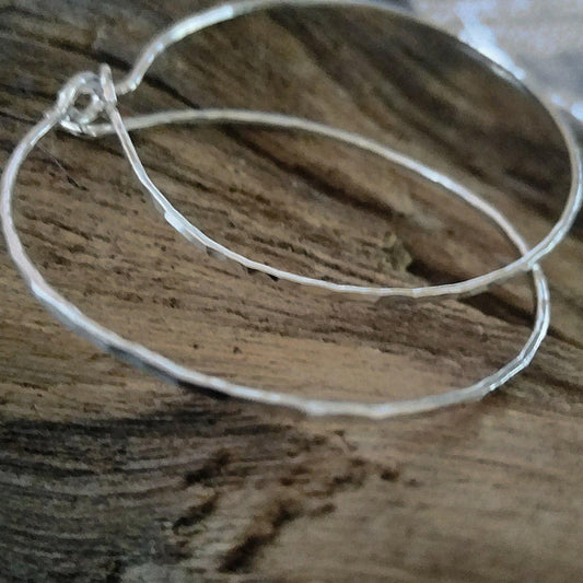 Dainty Sterling Hoop Threaded Earrings |WRD - WarmRainyDay