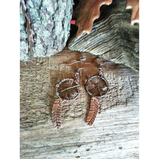 Dream Catcher Earrings, Copper| WRD - WarmRainyDay